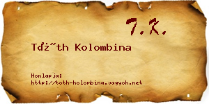 Tóth Kolombina névjegykártya